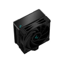 DeepCool AK400 Zero Dark Plus All-Black CPU Air Cooler With 4X Copper Heatpipe Design And 2X 120mm High-Performance Fluid Dynamic Bearing PWM Fans With 220W (Max) TDP - Pure Black Colour