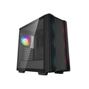 DeepCool CC560 ARGB V2 E-ATX Mid-Tower Case With Full-Sized Tempered Glass Window and 4X 120mm A-RGB Fans Pre-Installed - Black Colour