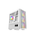 DeepCool CH560 Digital ATX Mesh Front Mid-Tower With Built-in Dual Status Digital LCD Display And 3X Front 140mm + 1X Rear 120mm ARGB Fans And Tempered Glass Side Panel - White Colour