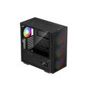 DeepCool CH560 Digital ATX Mesh Front Mid-Tower With Built-in Dual Status Digital LCD Display And 3X Front 140mm + 1X Rear 120mm ARGB Fans And Tempered Glass Side Panel - Black Colour