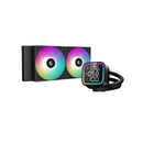DeepCool LD240BK A-RGB All-In-One CPU Liquid Cooler With CPU Status Digital Display, Brand New 5th Gen Pump And 2X 120mm FD12 HB PWM Fans And Max. 280W TDP - Black Colour