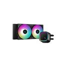 DeepCool LE520BK ARGB AIO CPU Liquid Cooler With New High-Performance ARGB Hydro Bearing PWM Fans And 240mm Radiator And Heat Dissipation Power of 220W - Black Colour