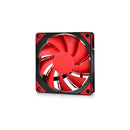 DeepCool TF120MM Case Fan Features Unique Patented 2-Layer Blade Design With Built-in Red LED - Black Colour