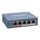 Hikvision L2 Smart Managed 4 10 100M Rj45 Poe Ports 1 10 100M Rj45 Port 802.3Af At Poe Power Budget 60W