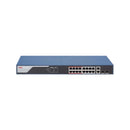 Hikvision L2 Smart Managed Switch 16 10 100M Rj45 Poe Ports 2 Gigabit Combo Ports 802.3Af At Poe Power Budget 230W Max. 300 Meter Long Distance Poe Transmission