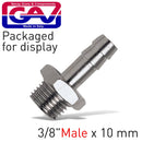 Hose Adaptor 3/8"m X 10mm Packaged