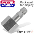 Hose Adaptor 8mm X 1/4"female Packaged