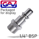 Quick Coupler Inserts Aro 1/4"m 2 Packaged