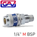 Hardened Steel Quick Coupler 1/4"m