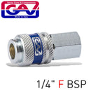 Hardened Steel Quick Coupler 1/4"f