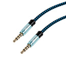 Gizzu 3.5Mm Aux Cable 1.5M - Black Blue