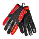 Mechanics Glove Medium Synthetic Leather Reinforced Palm Spandex Red