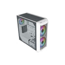 Cooler Master HAF 500 ATX Mid-Tower Gaming Chassis With Tempered Glass Side Panel And Dual 200mm ARGB Front Fans - White Colour