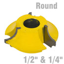 3 Wing Cutter 1/4" &amp; 1/2" Quarter Round