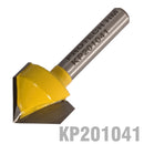 V-groove 3/4" X 5/8" 90 Degree 1/4" Shank