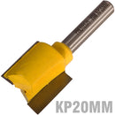 Straight Bit 20mm X 20mm Cut 2 Flute Metric 1/4" Shank
