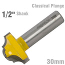Classical Plunge Cutting 30mm 1/2" Shank