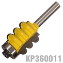 Triple Flute Bit 7/8" X 1" Two Flutes 1/4" Shank