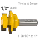 Tongue &amp; Groove - Parallel 1 3/16" X 1" 1/2" Shank