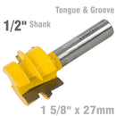 Tongue And Groove Taper (wedge Taper) 1 5/8" X 27mm 1/2" Shank