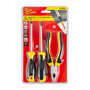 3pc Screwdriver Sl5x100mm &amp; Ph2x100mm &amp; 160mm Combination Plier