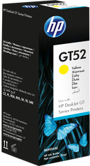 HP GT52 YELLOW ORIGINAL INK BOTTLE