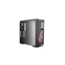 Cooler Master MasterBox K500L ATX Mid-Tower With Side Panel And LED Strip in Front Of Case And Two Red LED Fans Pre-Installed - Black Colour