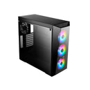 Cooler Master MasterBox Lite 5 ARGB ATX Case With Tinted DarkMirror Front Panel And Three ARGB Fans Pre-Installed - Black Colour