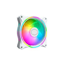 Cooler Master MasterFan MF120MM Halo Addressable RGB Case Fan with Hybrid Fan Blade Design And Smart Fan Sensor for Jam Protection - White Colour