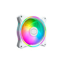 Cooler Master MasterFan MF120MM Halo Addressable RGB Case Fan with Hybrid Fan Blade Design And Smart Fan Sensor for Jam Protection - White Colour