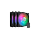 Cooler Master Sickleflow 120mm Addressable RGB 3-in-1 Case Fan Set With New Air Balance Blade And Improved Frame Durability - Black Colour