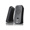 Microlab B55 2.0CH USB-Powered Desktop Speaker With Convenient Front Panel Volume Control And Power LED And Supports 3.5mm Stereo Connection - Black Colour