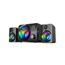 Microlab U210 2.1CH 11-Watt Subwoofer USB-Powered LED Speaker With Bluetooth, 1X AUX, USB, TF Card Slot And Built-in FM Radio - Black Colour