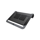 Cooler Master NotePal U2 Plus V2 Notebook Cooler With Two Movable Cooling Fans And Aluminum Material Ans Supports Up To 17" Laptops - Black Colour