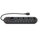 Multi Plug 5x16A 5x5A 0.5m IEC Cord Black