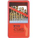 Drill Bit Set 25pce Tin. Coated Metal Case