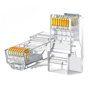 UGREEN Cat6 RJ45 Modular Plugs - Transparent with Gold Contacts (10 Pieces)