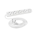 5 Way Low Cost Power Duct 16A + 3M Pvc White Crabtree M Plug U Sw + O L C2035 3P