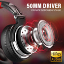 Oneodio Pro 10 Professional Wired Over Ear Dj And Studio Monitoring Headphones - Red Black