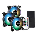Pcbuilder Tempest Chill Fan Kit 3X120Mm Dual Glow Argb Fan + Controller + Rf Remote