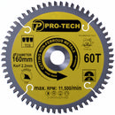 Saw Blade Tct 160 X 2.2 X 20 X 60t Alum. Prof.