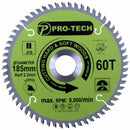 Saw Blade Tct 185 X 2.2 X 30 X 60t Wood Prof.