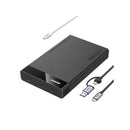 BENFEI 000410K USB-A / C 3.0 Male 3.5/2.5 SATA III 6Gbps HDD/SSD Enclosure with Supporting UASP, S.M.A.R.T, TRIM Protocol and Included 20W GaN Charger + 2-in-1 USB3.0 to USB-C Cable  Black Colour