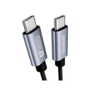 Benfei Usb-C 2.0 Male To Male 5A Qc Pd3.0 100W(Max.) 2M Cable With Nickle-Plated Connectors And Supporting Fast Data Transfer Speed Up To 480Mbps- Grey Colour