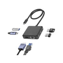 BENFEI USB-C 6-In-1 Docking Station With 1X HDMI(4K@60Hz), RJ45 100Mbps, 1X USB-A 3.2 10Gbps + 2X USB 2.0 480Mbps and USB-C PD100W(max)  Black Colour