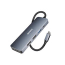 BENFEI USB-C 5-In-1 Compact Docking Station With 1X HDMI 4K@30Hz, 1X USB-A 3.2 10Gbps, 2X USB2.0 480Mbps And USB-C 100W (Max) - Grey Colour