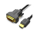 BENFEI HDMI Male To DVI-D (24+1) Male 3m Bi-Directional Cable with Gold-Plated Connectors and Supports Resolution Up To 1080P@60Hz - Black Colour