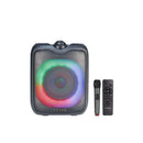 Microlab PT601W Bluetooth Portable Wireless Speaker with Stylish 7-colour LED lighting, 20Watt RMS (Peak @80Watt), USB/TF/FM/AUX, Rechargeable Battery 3600mAh, TWS Function and Included 1X Microphone and Remote Control - Black Colour