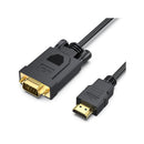 BENFEI HDMI Male to VGA Male Uni-Directional Cable 1.8m with Gold-Plated Connectors and Supporting Full HD 1080P@60Hz Resolution  Black Colour