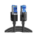 Ugreen 80431 Cat8 F Ftp Ethernet Round Lan Braided 2M Cable With Pure Copper Golden-Plated And Supports Transmission Speed Up To 40Gbps - Black Colour
